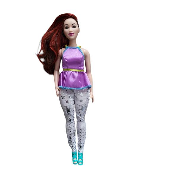 Pre-owned Curvy Barbie and the Rockers Barbie Doll 1 Side Shaved Head Hair FHC05 - Picture 2 of 6